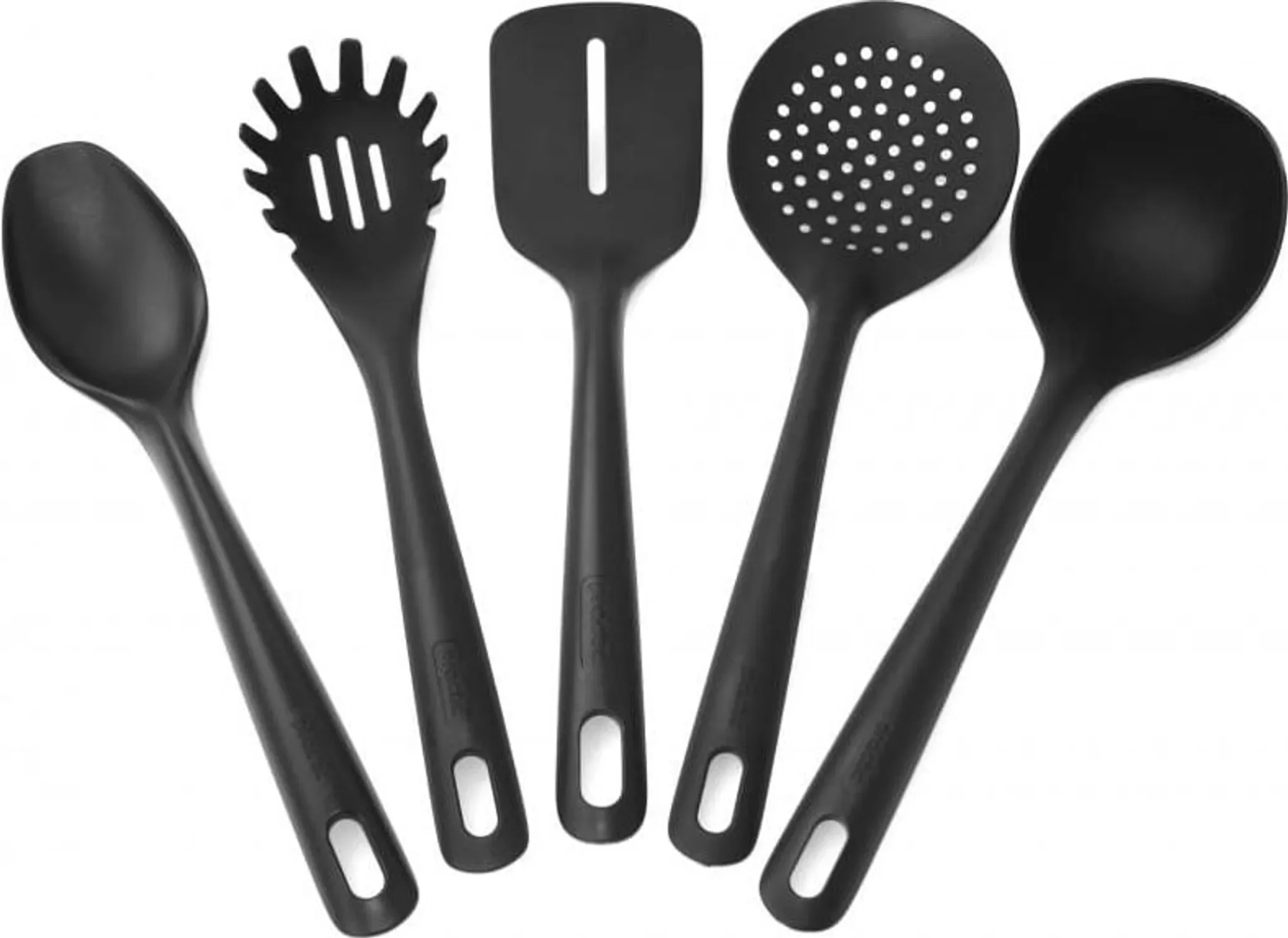 5-teiliges Küchenzubehör Set – Schwarz, Loft-Stil
